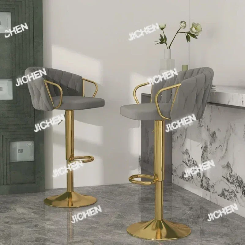 XHQC Adjustable Height Bar Stools Cloth Industrial Nordic Design Dining Bar Stools Ergonomic Minimalist Barhocker Home Furniture