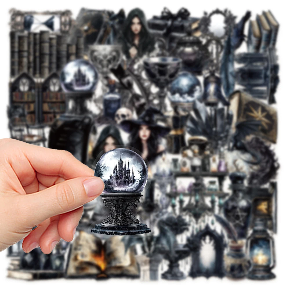 10/30/50pcs Cool Dark Magic แม่มดสติกเกอร์ VINTAGE Witchy Graffiti Decals DIY แล็ปท็อปกระเป๋าโทรศัพท์ไวนิลสติกเกอร์