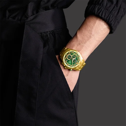 Imagen 2 del producto Reloj de pulsera de cuarzo de lujo de acero inoxidable resistente al agua de marca NAVIFORCE Reloj cronógrafo luminoso de moda Reloj para Hombre