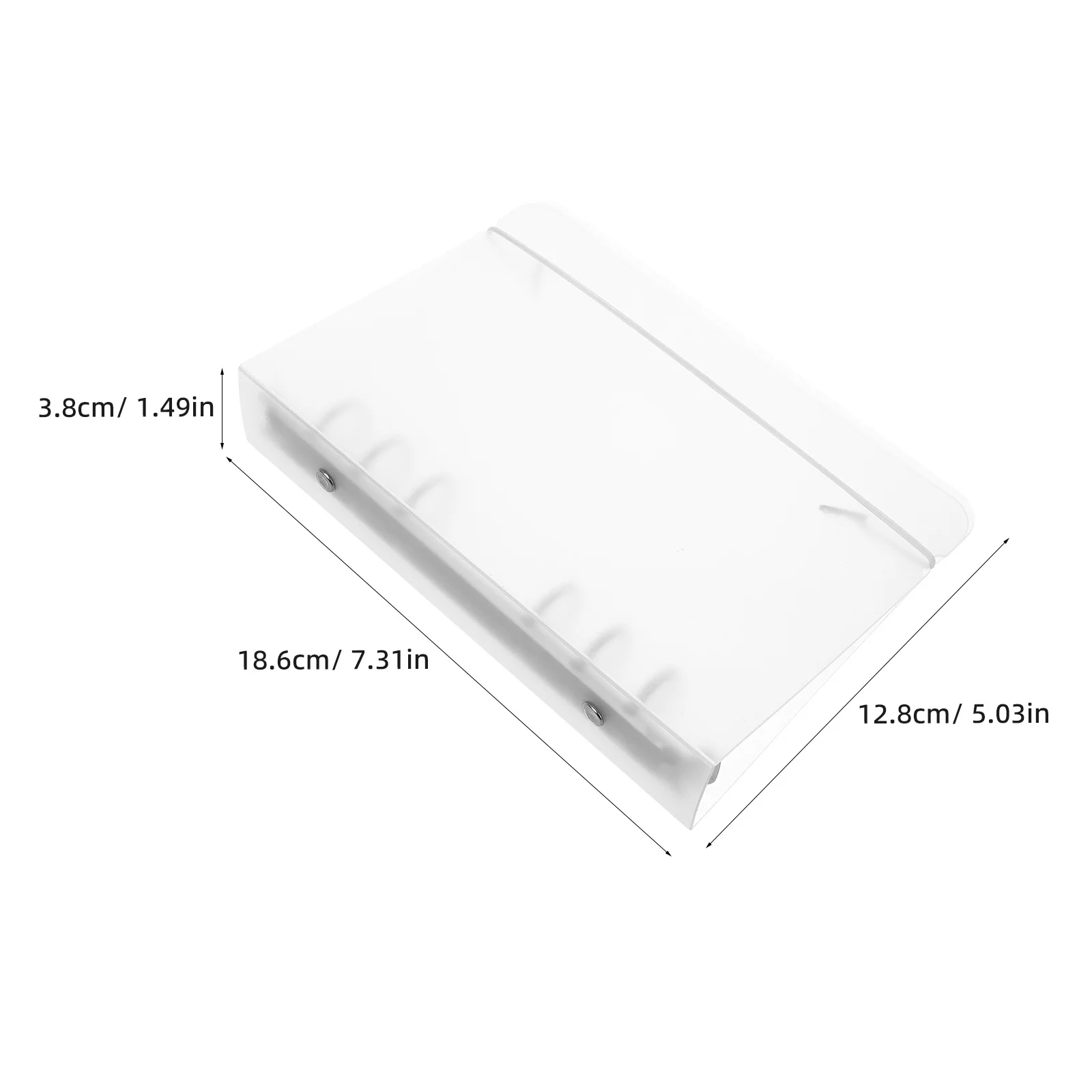 Pasta de arquivo transparente de plástico a6, organizador de anéis redondos para escritório, escola, folhas soltas, suporte de documentos, protetor de notebook