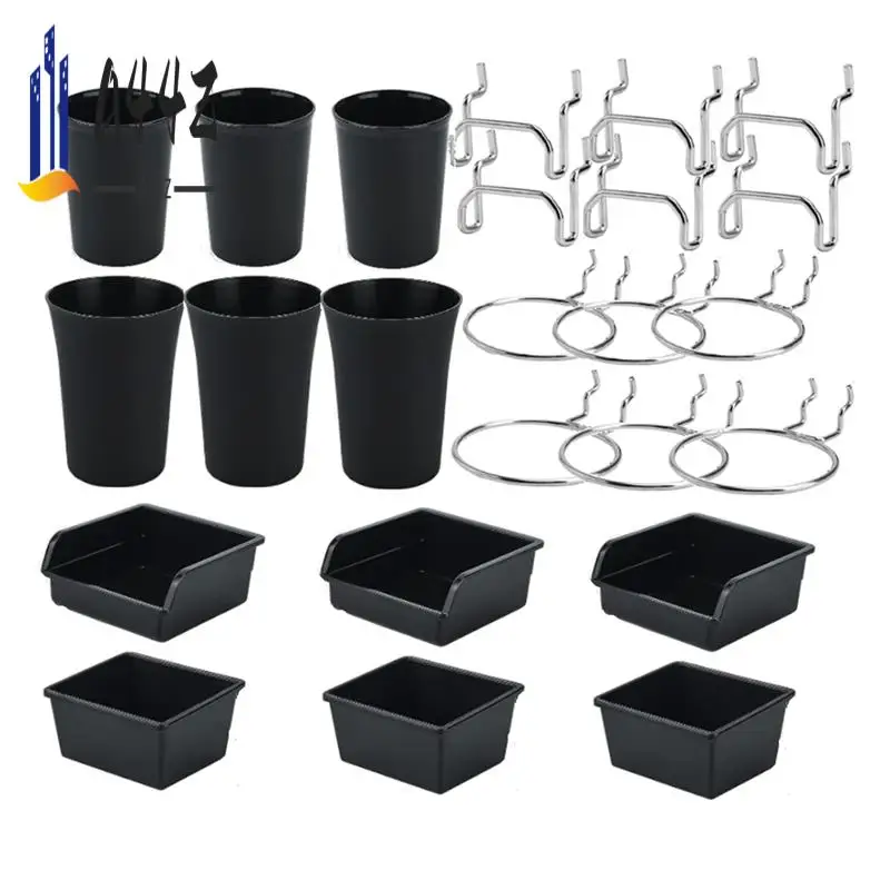 

A44Z-Peg Board Bins Peg Board Cups With Hooks & Loop 12Pack,Peg Board Organizer Parts Accessories Peg Board Tools Organizer B