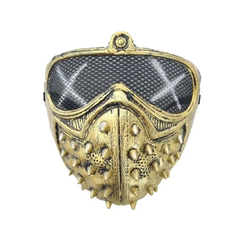 Comics Dog Mask Punk Rivet Cyborg Mask Party Cosplay Masks Anime Horror Masque Half Face Steampunk Demon Cosplay Halloween Masks