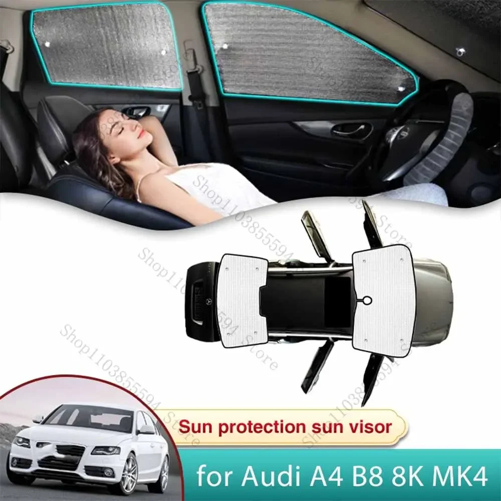 

Car Sun Shade for Audi A4 B8 8K MK4 2008 2009 2010 2011 2012 2013 2014 2015 2016 Sunshade Windshield Side Window Privacy Shading