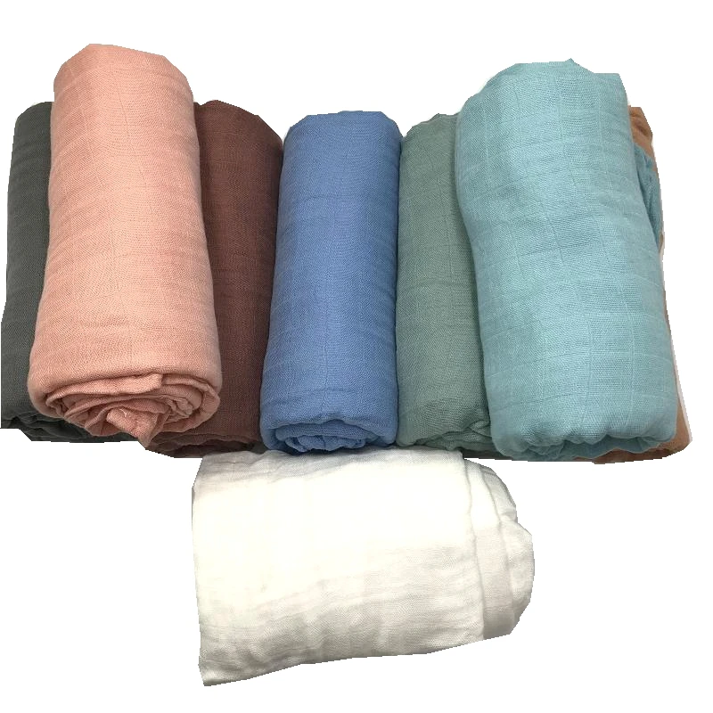 Customized Bamboo Cotton Swaddle Blanket Muslin