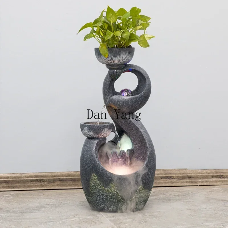 YJ fountain water feature lucky humidifier indoor living room entrance flowing water ornament circulating water floor