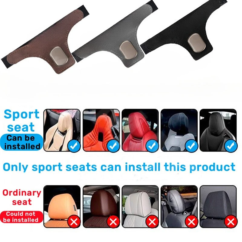 

Car Seat Back Hook Universal Suede Metal Car Hanger Integrated Sports Style Storage Hook For Vehicle Interior Organizer