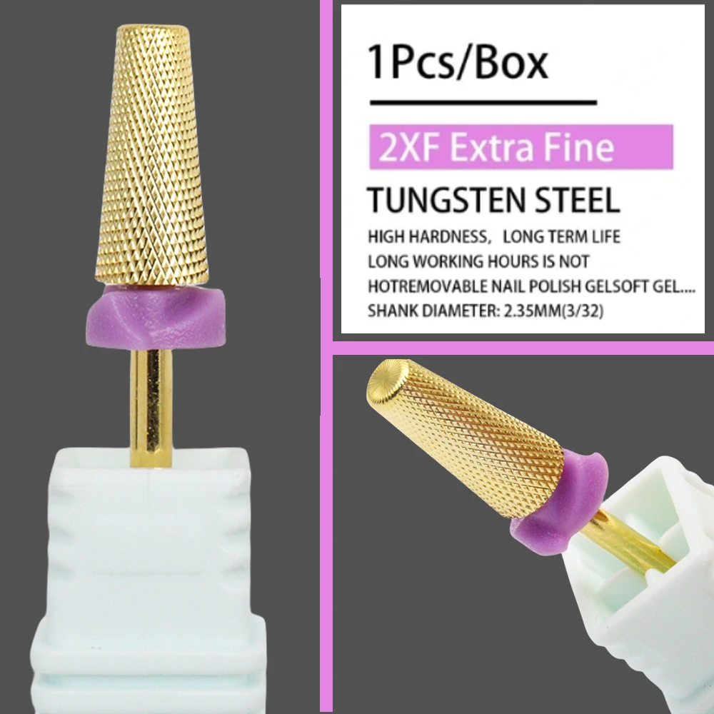 

New Gold 2Way 5 IN 1 Carbide Multi-function Round Tungsten Carbide Nail Milling Drill Bits Double Hand Use