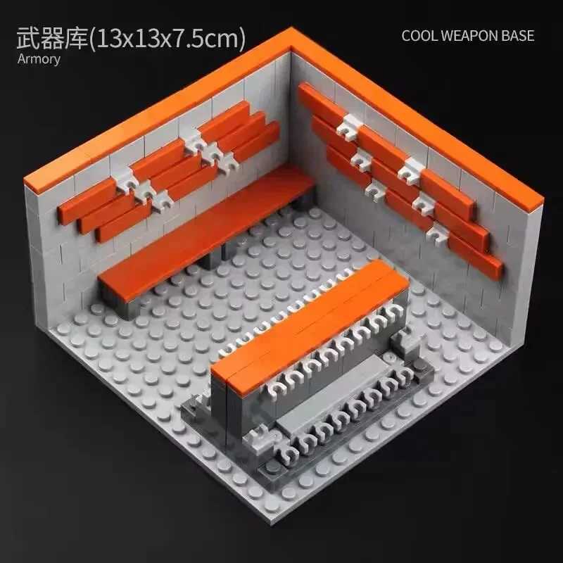 Police Soldiers Guns Classic Military Base Weapons House Armory SWAT Building Blocks Bricks Model Toys for Christmas Gift MOC