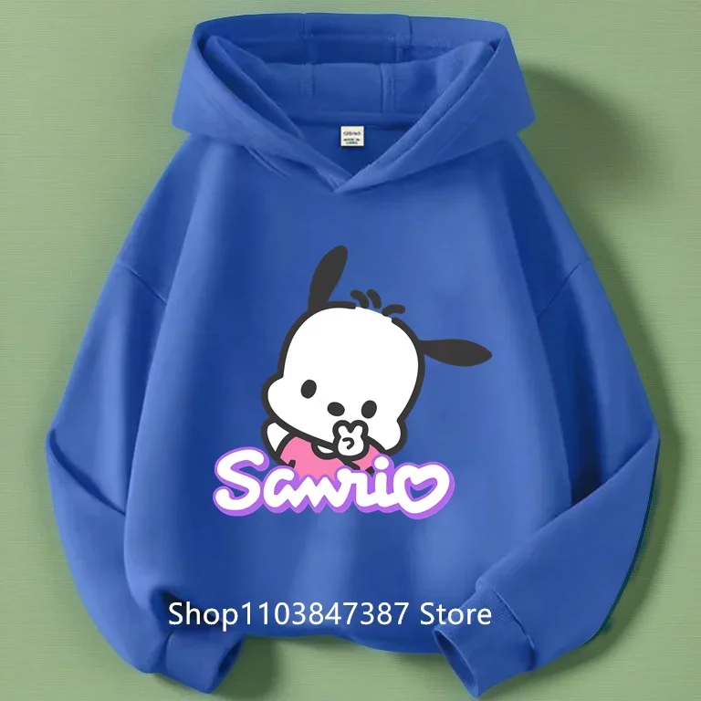 Pochacco hoodie Set Kids Anime autumn Tops Multiple Fashion Children\'s hoodie Round Neck Casual Sleeve Print Trucksuit