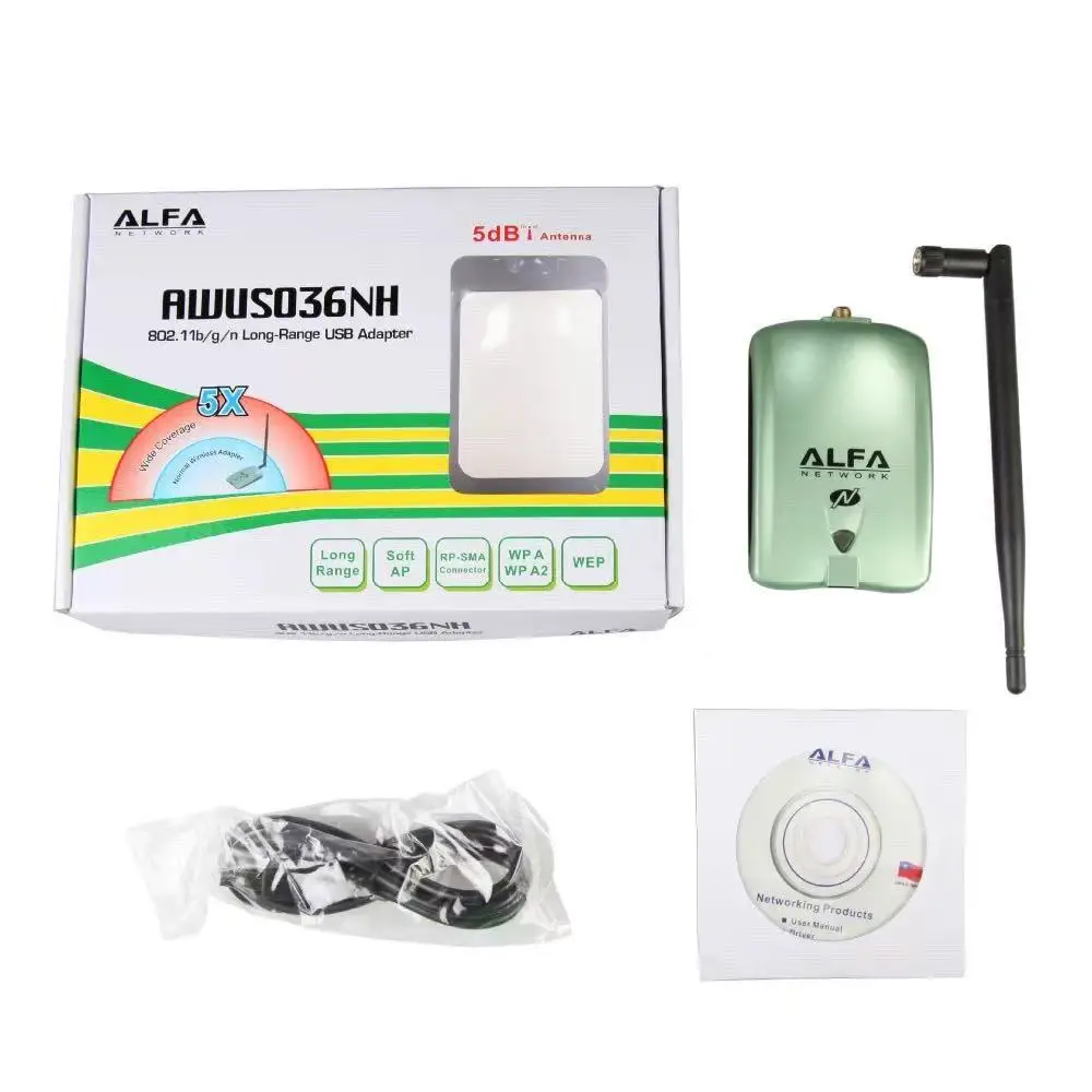 Original AWUS036NH Kali Network Card Cdlinux Ubuntu Drive-free USB Wireless Penetration Network Card