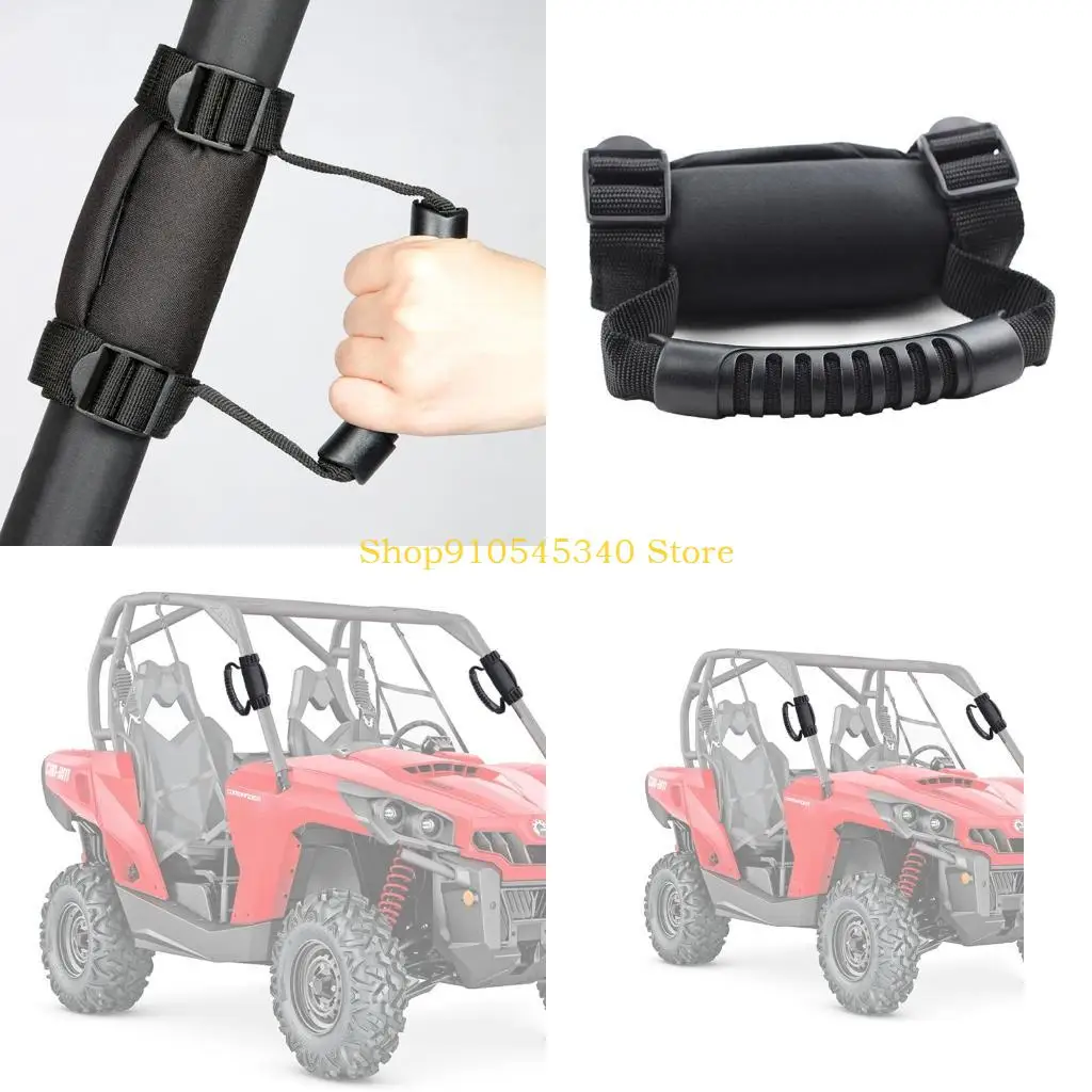 U2JA Roll Bar Grab Handles Roll Bar Grab Handle Strap Compatible for UTV ATVs Accessories Grip Handles Automotive Grab Handle