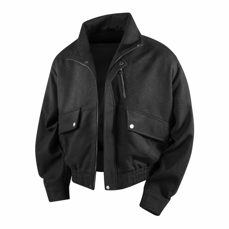 

Men's Faionable Windproof ort Jaet Casual Outdoor Workwear Stand Collar Spring New Arrival Polyester Fiber Long Sve