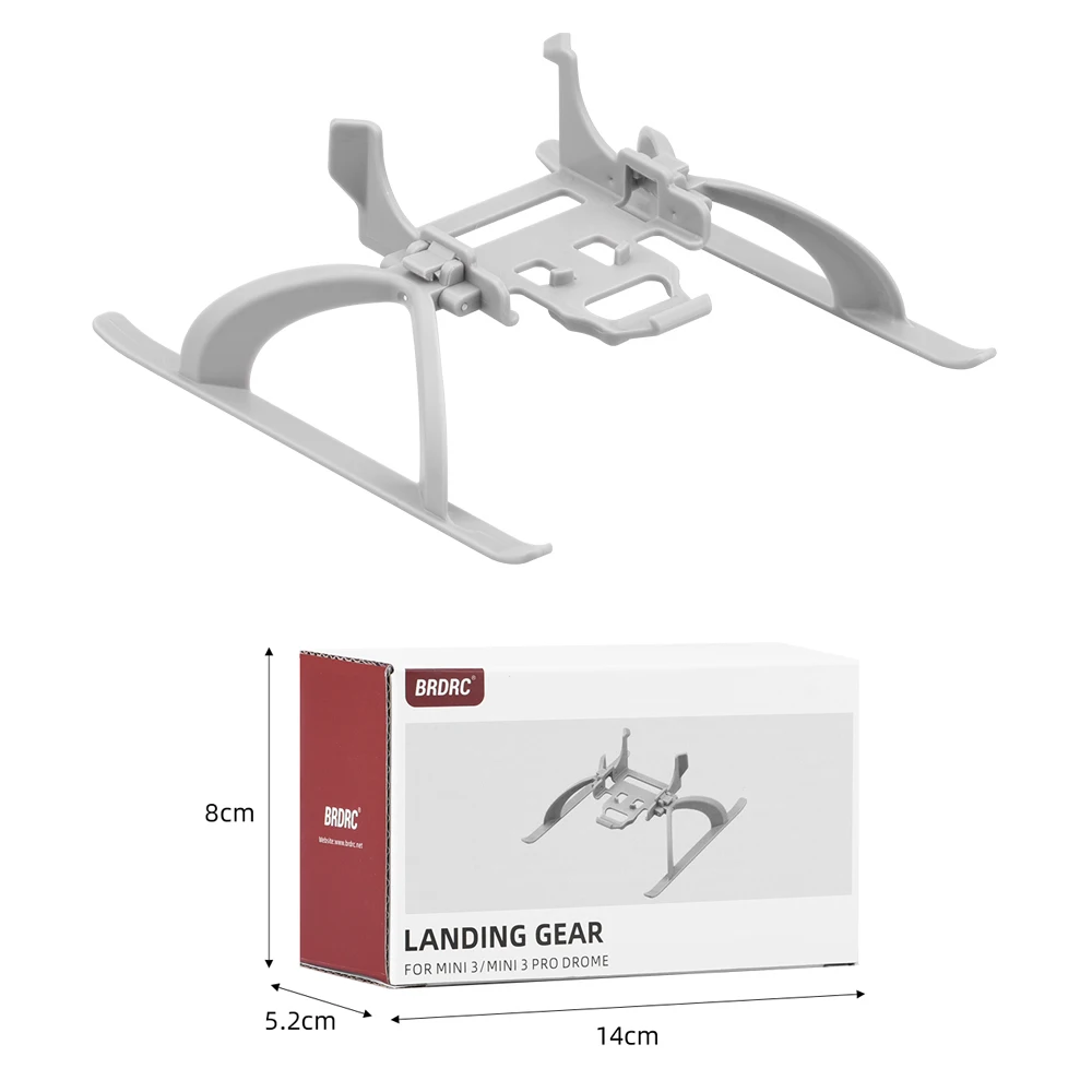 BRDRC Fahrwerk für DJI Mini 3/3 Pro Drohne, faltbares Erweiterungsset, Schnellspanner, Höhenschutz, verlängerte Beinverlängerungen
