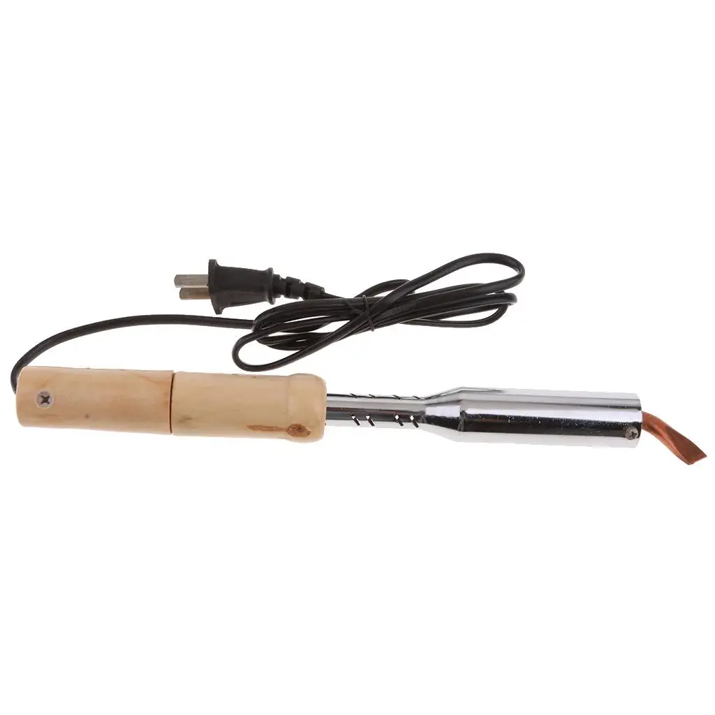 Electric soldering iron with insulated wooden handle welding tool 100W