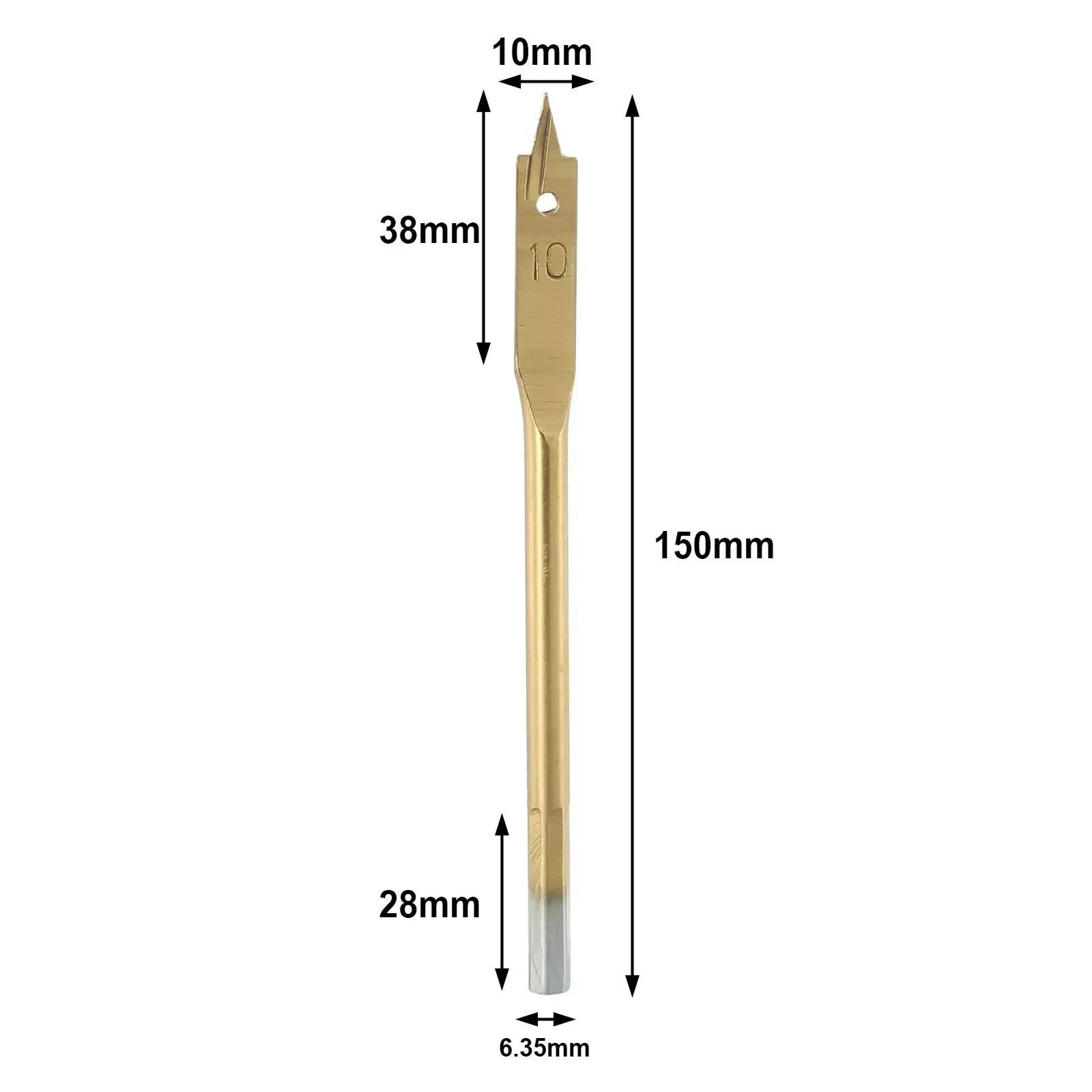 

Wood Drilling Drill Bit Woodworking 10-25mm 1pc Accurate Positioning Flat Gold HCS High-carbon Steel Brand New