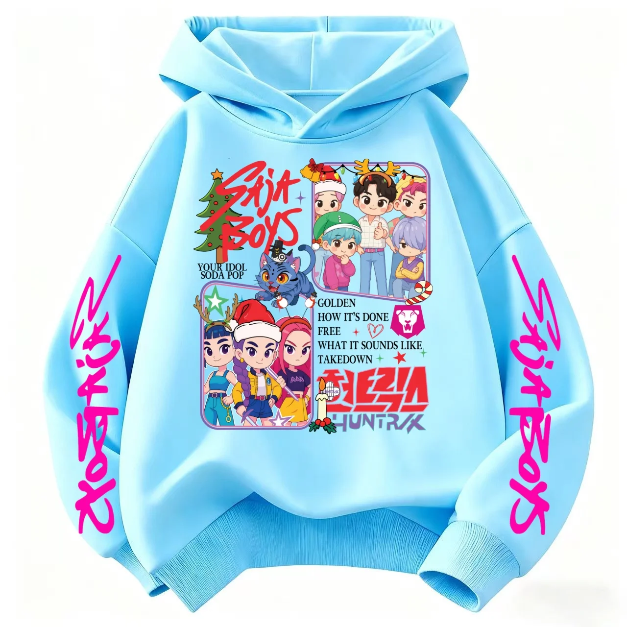 فيلم Kpop شيطان الصيادين ساجا بنين رومي ميرا زوي قلنسوة بسحاب الرجال النساء عيد الميلاد نمط زمم سترة للجنسين هوديس غير رسمية #2