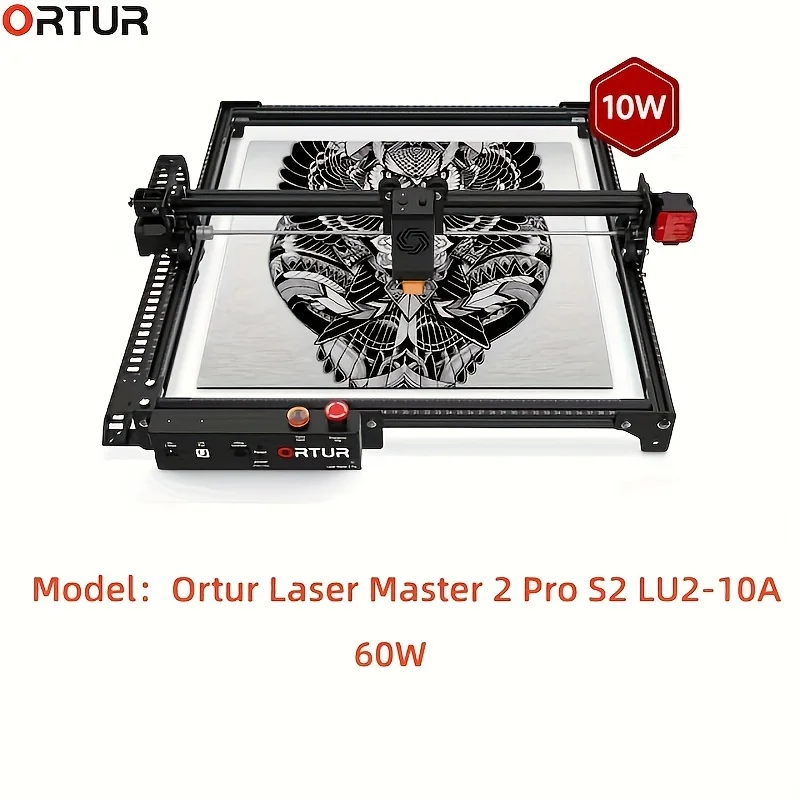 ORTUR Laser Master 2 Pro S2 LU2-10A,10W Output Power Laser Engraver and Cutter, 0.05 x 0.1mm Compressed Spot Laser Engraver