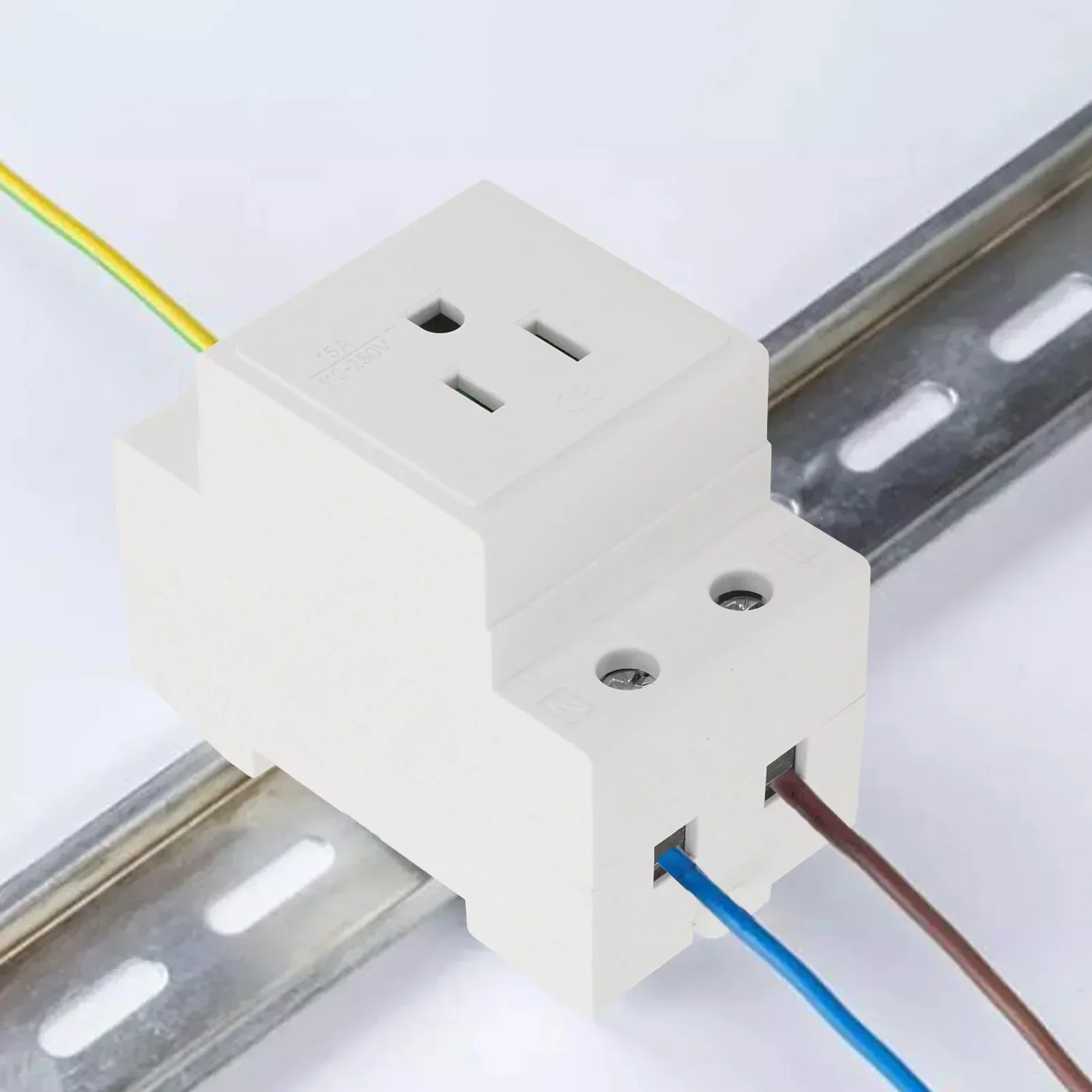 DIN Rail Socket DIN Rail Socket Built In Protective Contact Earthing Contact Outlet For Dist GAW DIN Rail Socket