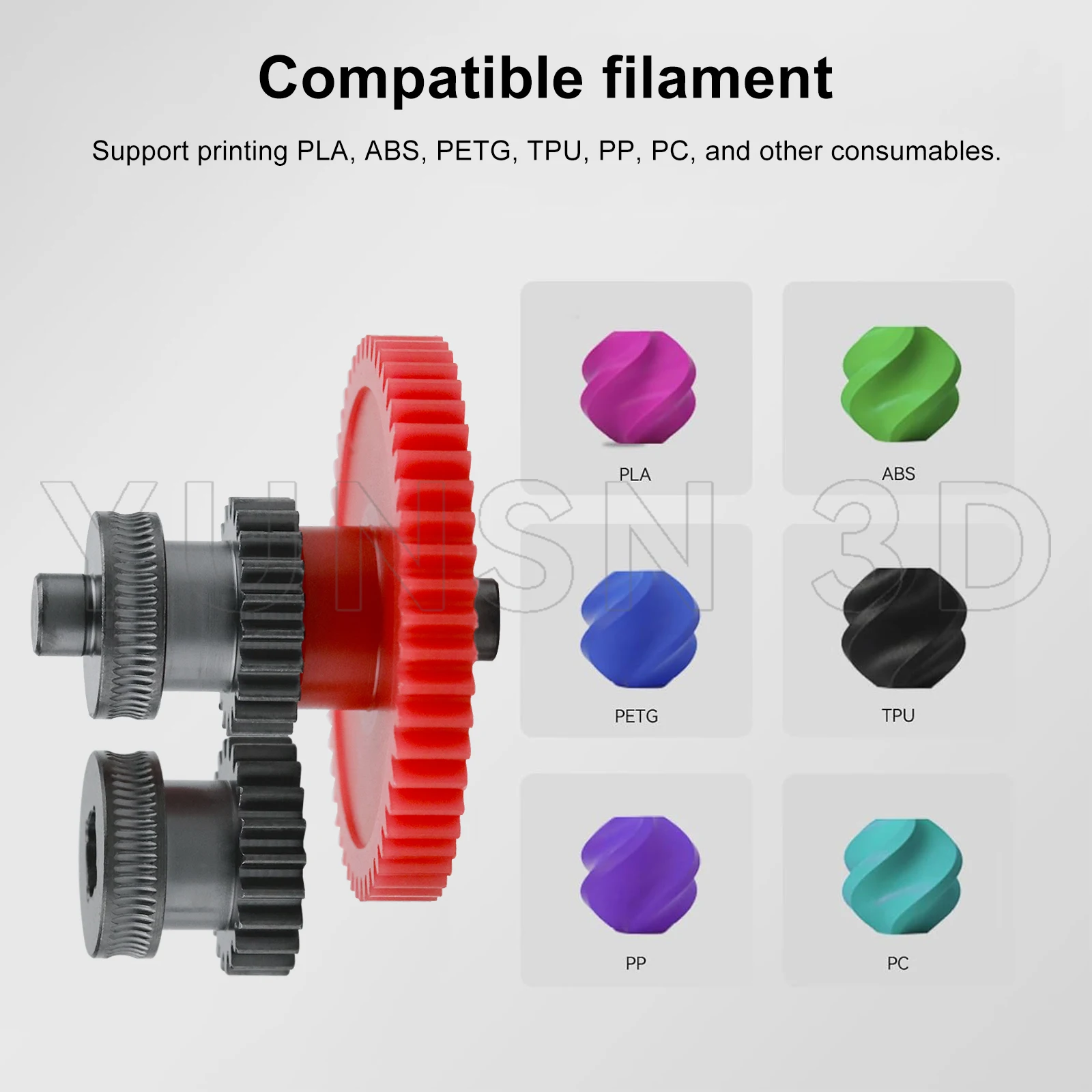 Zahnräder für Neptune 4/Pro/Plus/Max, nanobeschichteter Formstahl, integrierte Extruder-Zahnräder, CNC-präzises Druckkit für ELEGOO 3D-Drucker – Detail 8