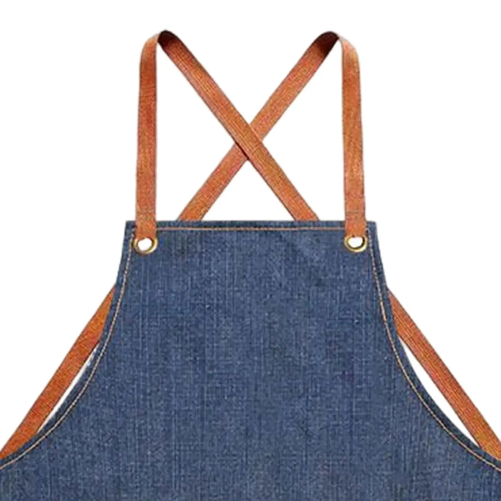 Kids Adult Bibs Adjustable Leather Straps Canvas Apron Cooking Apron for Gardening Hairdressing Pottery Cafes Bars