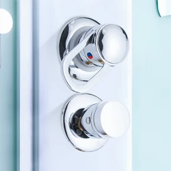 Split 2 Piece Shower room Tap Brass Shower Faucet Mixer Easy Installation Screw Thread 2/3/4/5 Way Diverter Valve Control