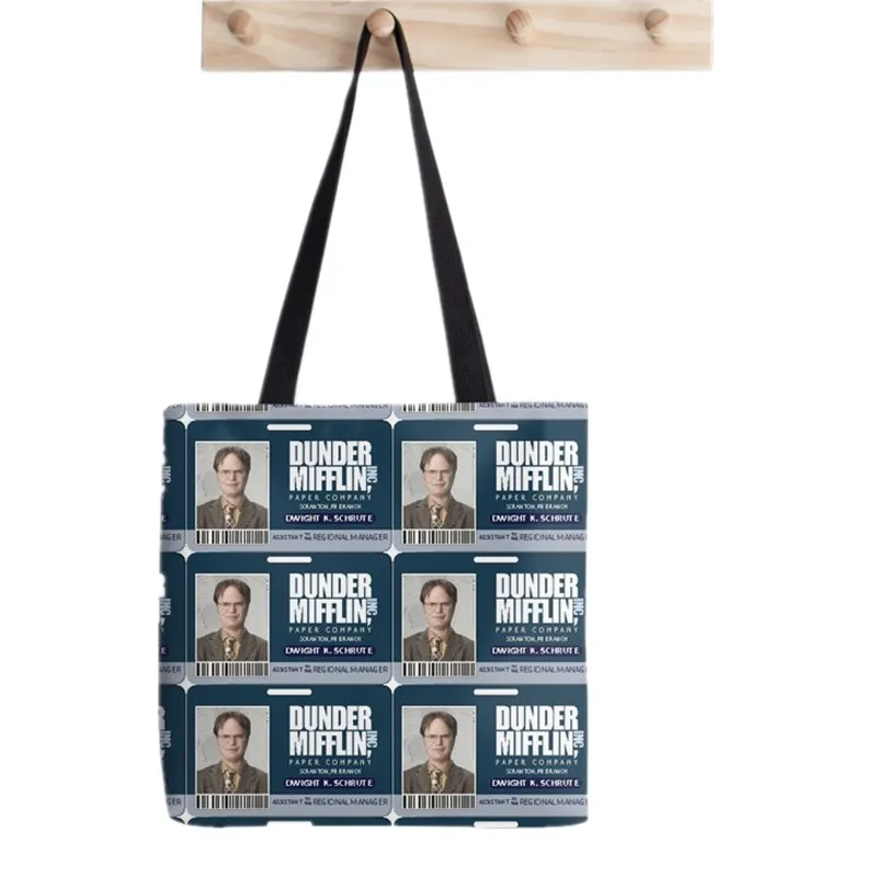 Women Shopper bag The office tv show Michael Scott Collage Bag Harajuku Canvas Shopper Bag girl handbag Tote Shoulder Lady Bag