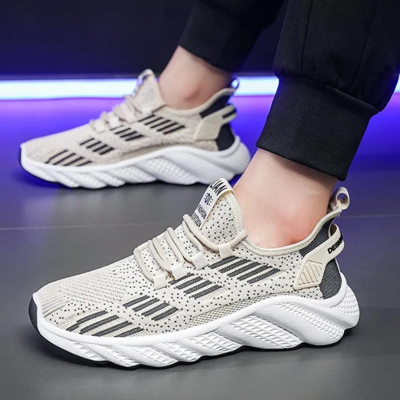 

Men's Sneakers Breathable Thick Bottom Lace Up Casual Shoes Soft Bottom Hundred Shoes