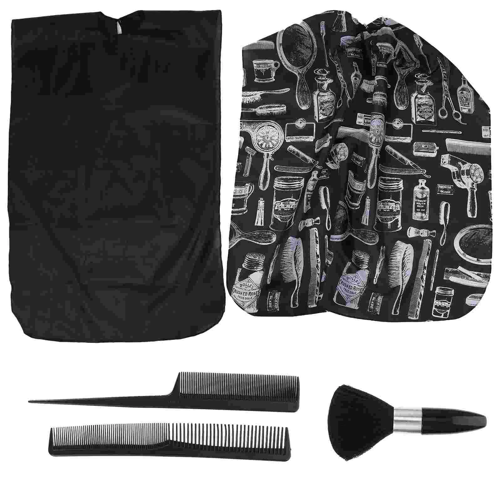 

5 Pcs Hairdressing Tool Brush Tools Haircut Comb Set Barber Cape Pongee Shop Child