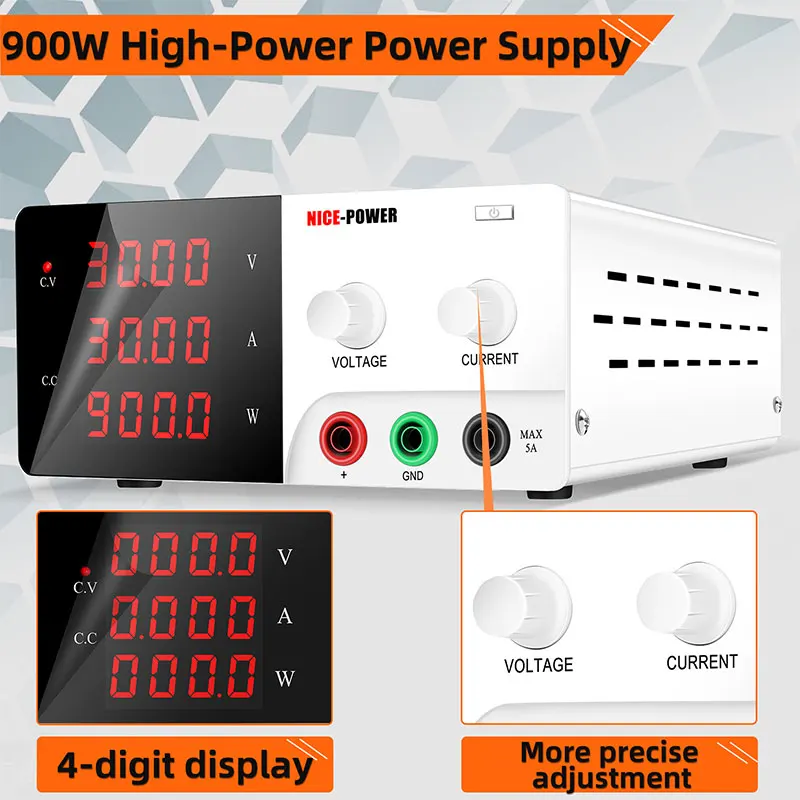 Energie poskytnout nastavitelný elektrické napětí regulátor 30v 30A vysoký elektrické napětí energie poskytnout stejnosměrný 1000W energie poskytnout laboratoř 30v 20A pro oprava