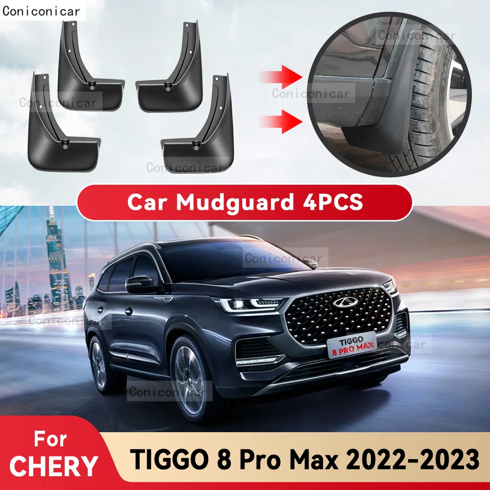 For CHERY TIGGO 8 PRO MAX 2022 2023 Mud Flaps Splash Guard Mudguards MudFlaps Front Rear Fender Styling Car Accessories