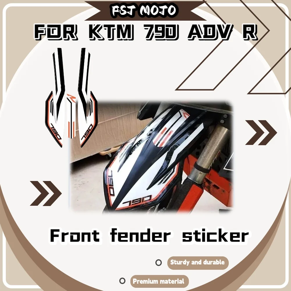 For 790 ADV R Rally Front Mudguard 3D Gel Epoxy Decals Waterproof Anti Abrasion Paint Guard Offroad Motorcycle Refit Parts