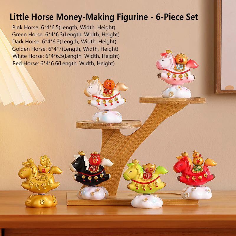 2026 Chinese New Year Lucky Horse Ornament Zodiac Horse Desktop Decorations for the Year of the Birth