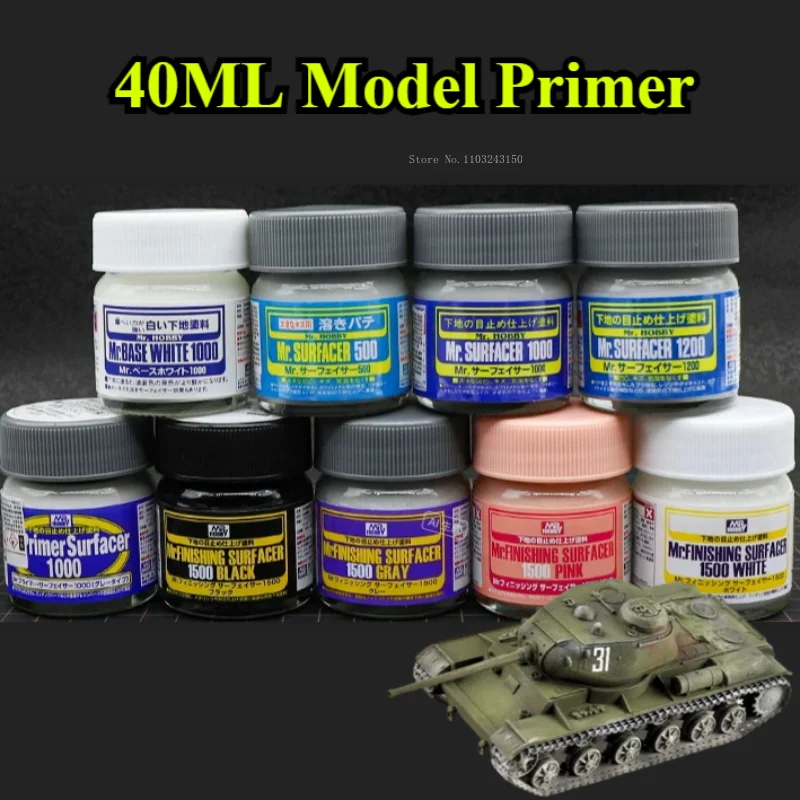 40ML Model Primer Handmade DIY Make Plastic Metal Characters Airplane Models Paints Coloring Watercolor Paints Models Primer