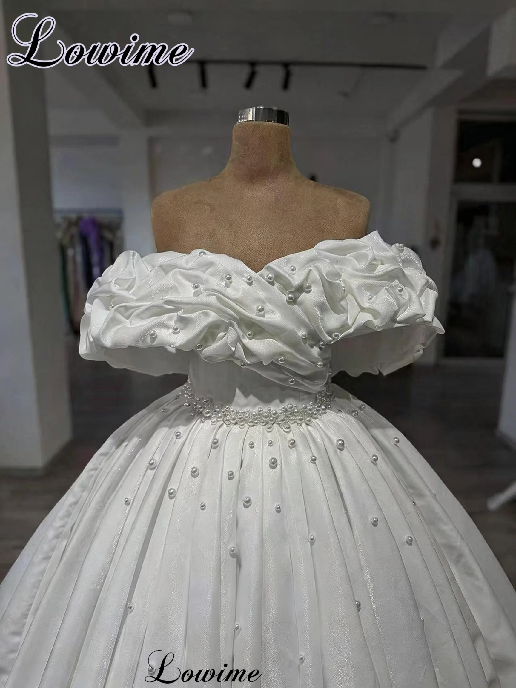 New Elegant White Wedding Dresses For Women Off Shoulder Wedding Gowns Chapel Bridal Gowns 2026 Vestidos De Novia Customized