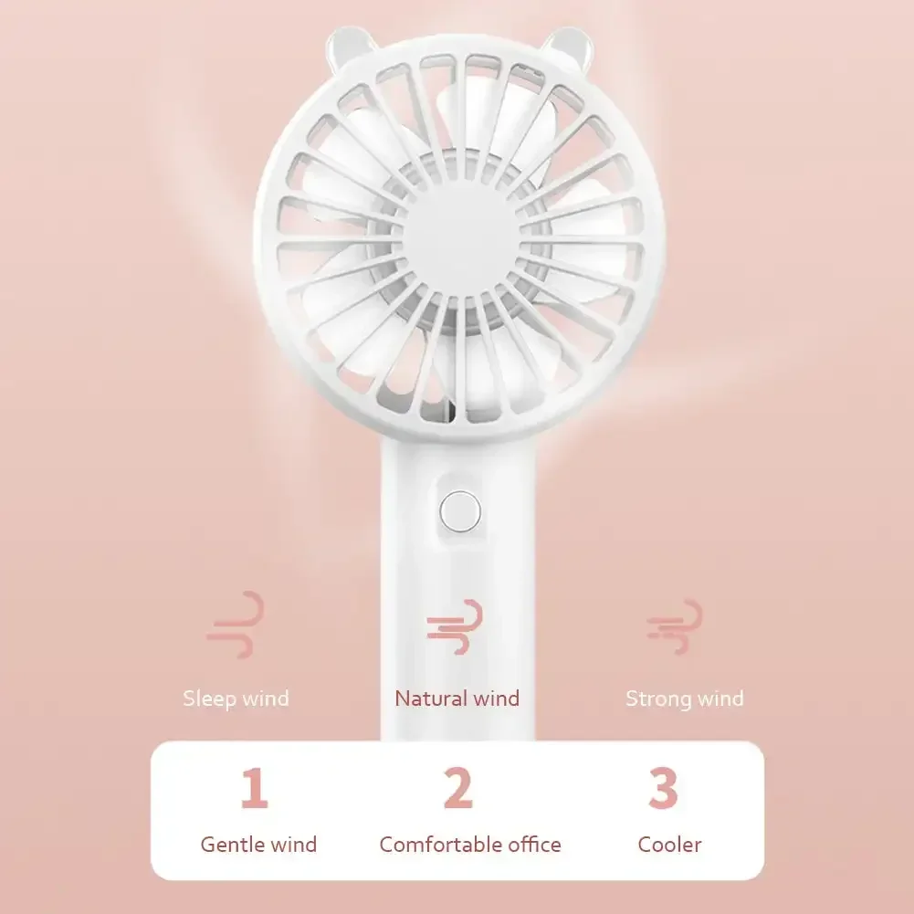 Portable Handheld Fan Small Cooling Fan USB Rechargeable Eyelash Eyelash Mute Cooler Handheld Fan Mini USB Rechargeable Desk image 6