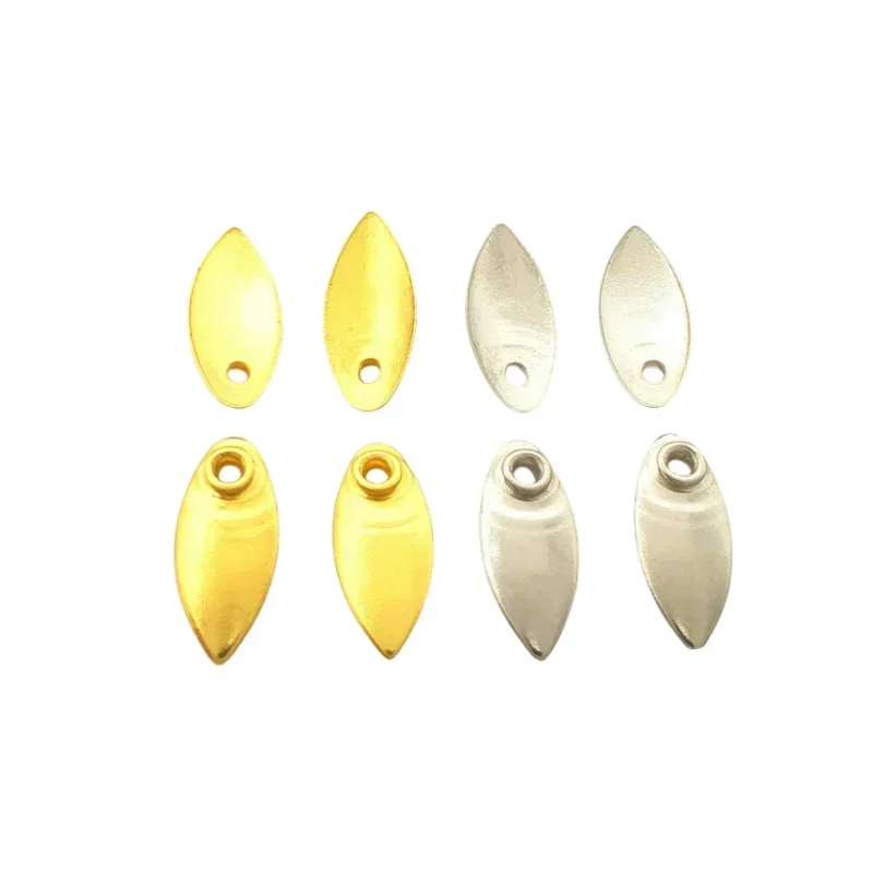 50pcs Fishing Lure Blade Mixed Size Small Gold Silver Fish Scale Spinner Rings Blades DIY Fishing Spoon Accessories