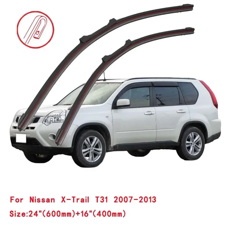 

For Nissan X-Trail Xtrail 2001~2018 T30 T31 T32 Wipers Blades Car Accessories Windshield Brushes 2002 2007 2013 2014 2015 2016