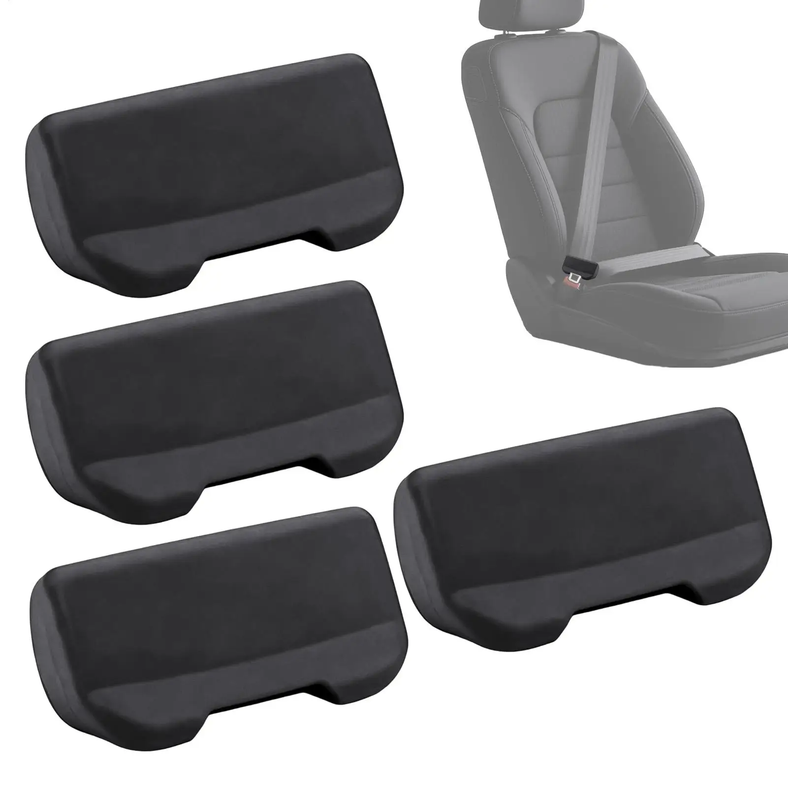 4pcs Car Seatbelt Buckle Silicone Cover Anti Scratch Noise Reduction Protector covers for SUV Sedan Truck Soft Non Slip Fit