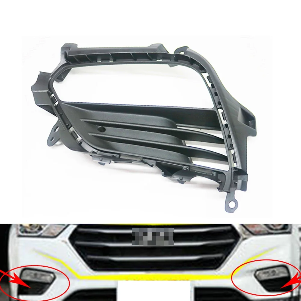 

For Hyundai ix25 2018 2019 2020 Foglights Cover Car Fog Lamp Vent Base auto styling Front Bumper Driving Fog Light Support