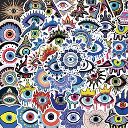 50pcs Evil Eye Graffiti Stickers Skateboard Guitar Laptop Motorcycle Luggage Bike Car Phone Cool Sticker Kid Toy