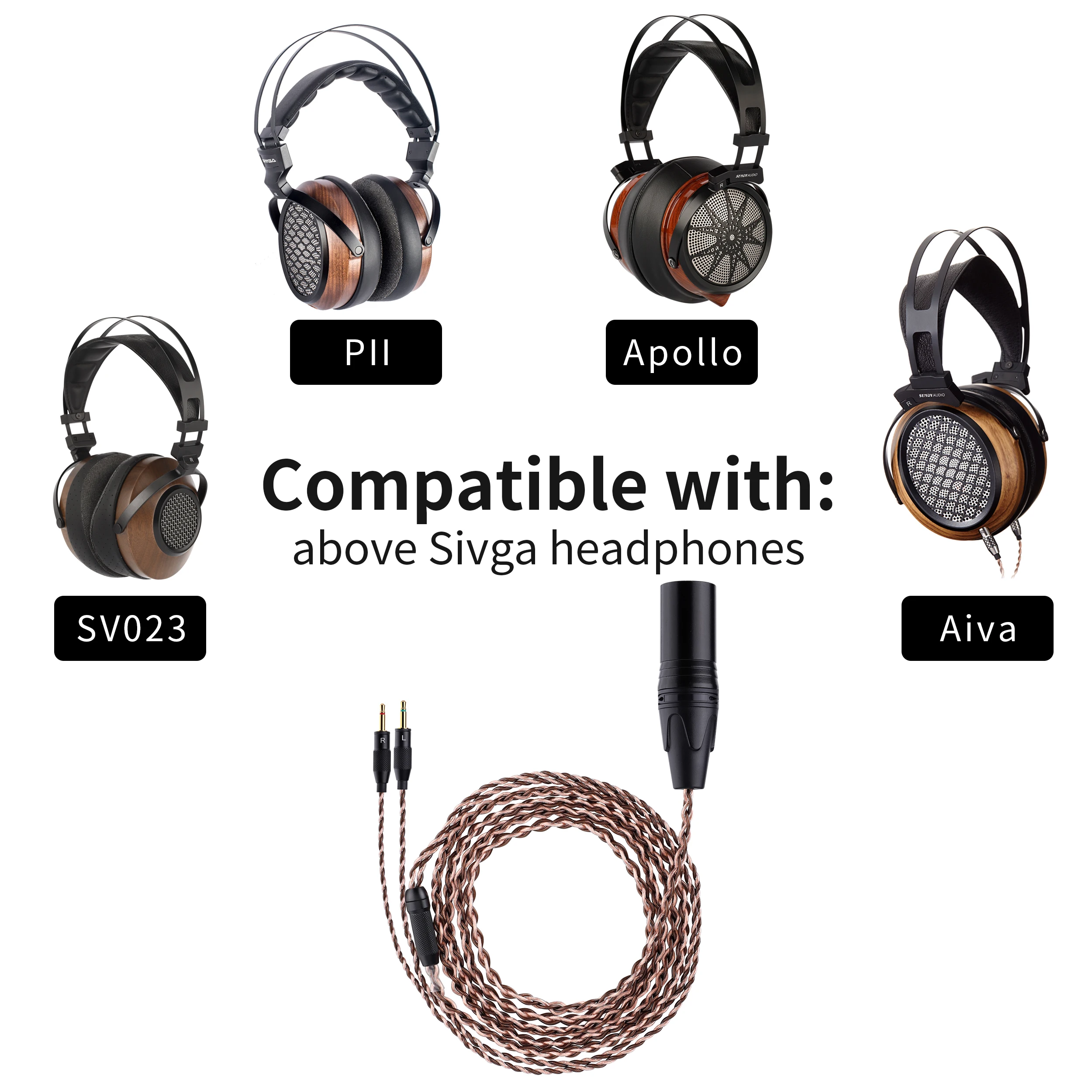 Imagen 7: SIVGA 6N Cable de audio macho XLR de cobre monocristalino OCC 4,4 mm/6,35 mm/ 4 pines