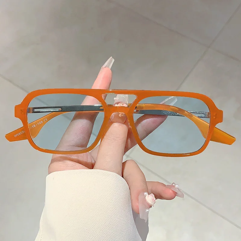 Classic Luxury Brand Designer Square Sunglasses Women For Men Fashion Vintage Punk Sun Glasses Hip Hop Popular Flat Top Shades