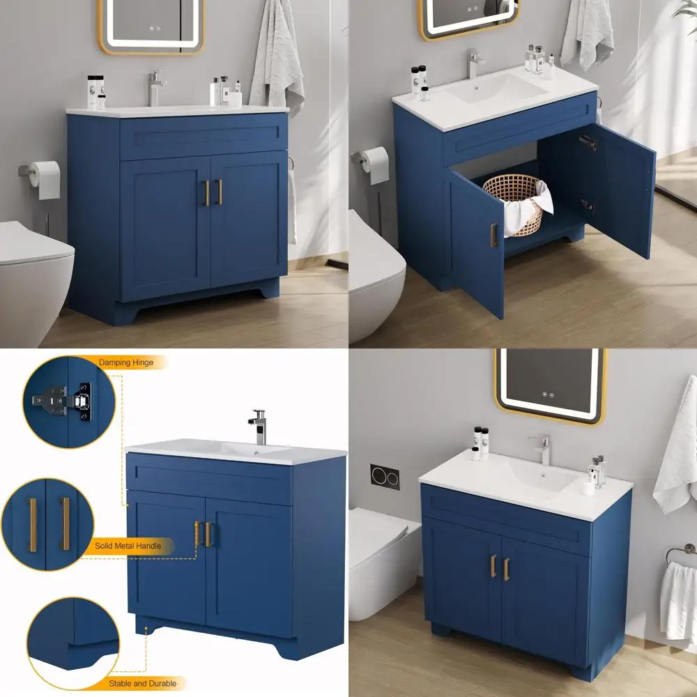 

compact 24-36" sink cabinets for small bathrooms with vintage vanity style