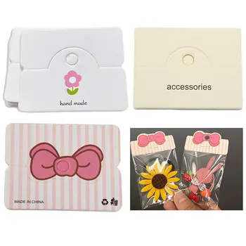 수제 보석 소매 교수형 태그 활 매듭 패턴 디스플레이 골 판지에 대 한 OPP 가방과 50 개/몫 접이식 포장 종이 카드