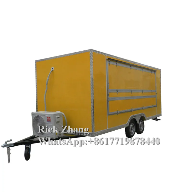 New arrived mobile food trailer mobile coffee cart for sale with free shipping by sea