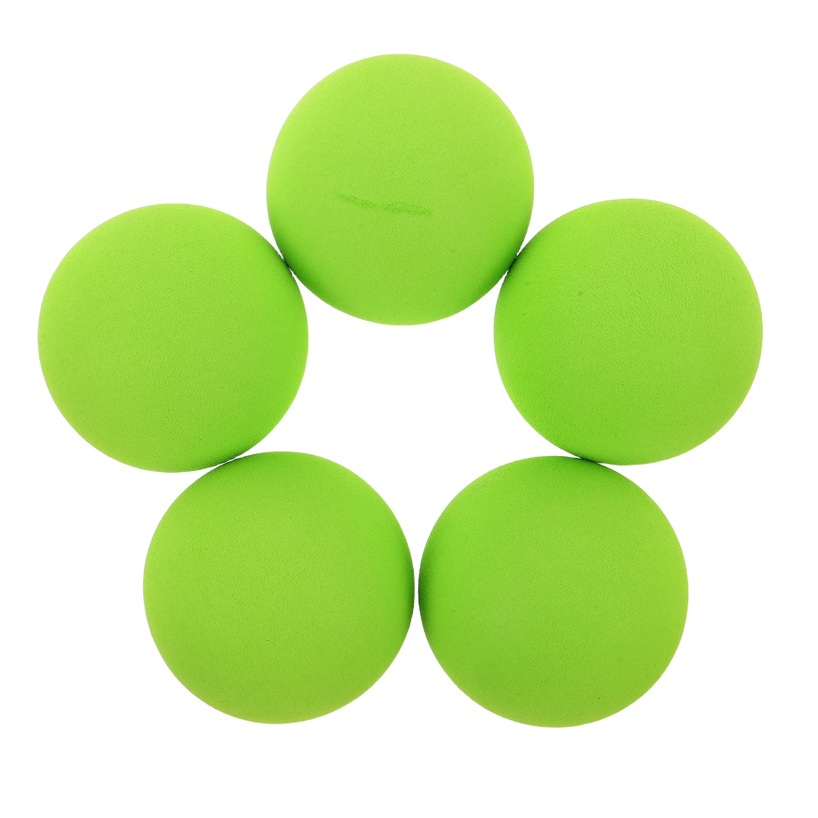 

5Pcs Green Eva Foam Baseballs 5.5cm Soft Training Balls for Kids Hitting Practice Throwing Indoor Outdoor Safe Reusable Children