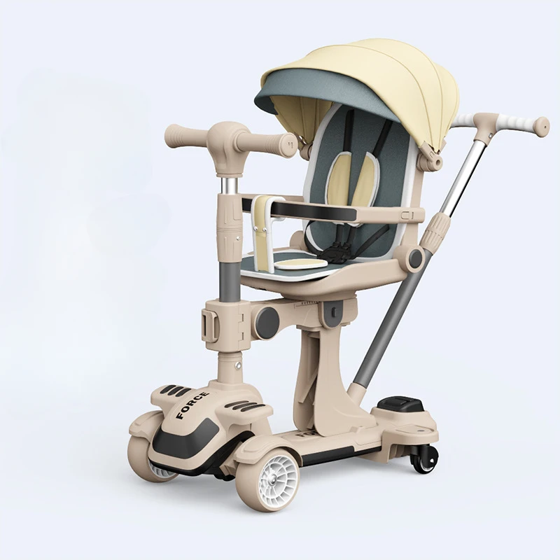 

New Baby Stroller & Children's Scooter Multifunctional Baby Stroller Three Wheel Pedal Skateboard Children Aged 1-12 Years Old