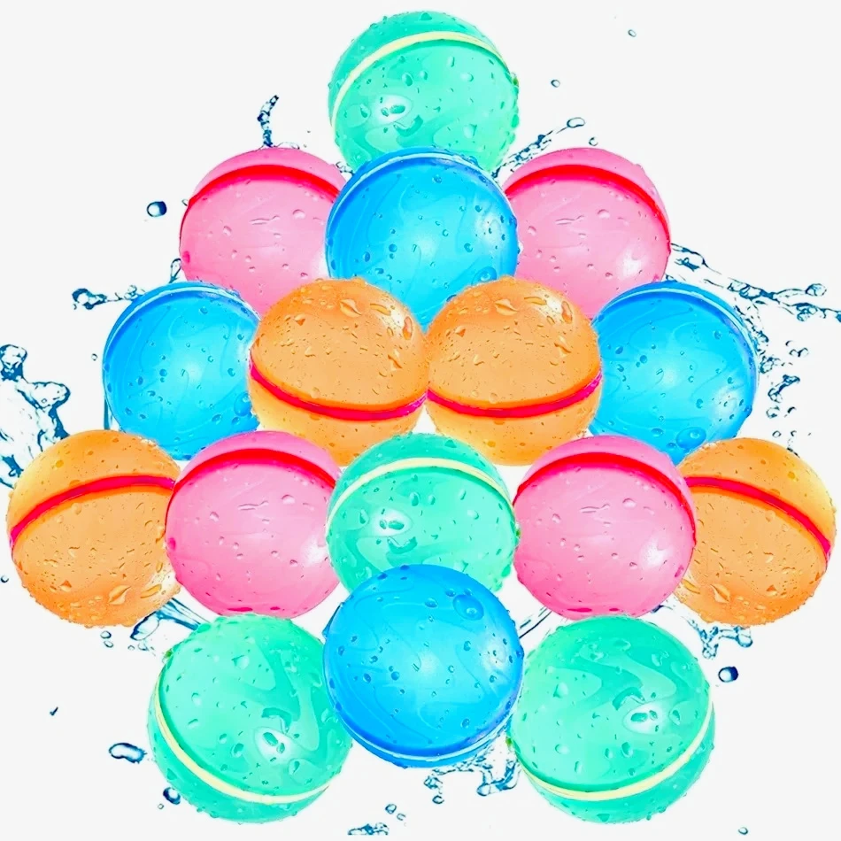 Water Balloon Magnetic Reusable Water Balloons Refillable Quick Fill Self Sealing Water Bomb Splash Balls for Kids Swimming Pool