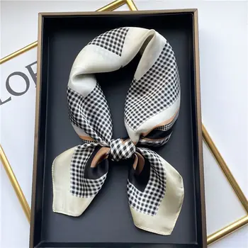 Women Silk Scarf Fashion Hair Scarf Silk Satin Neckerchief F...