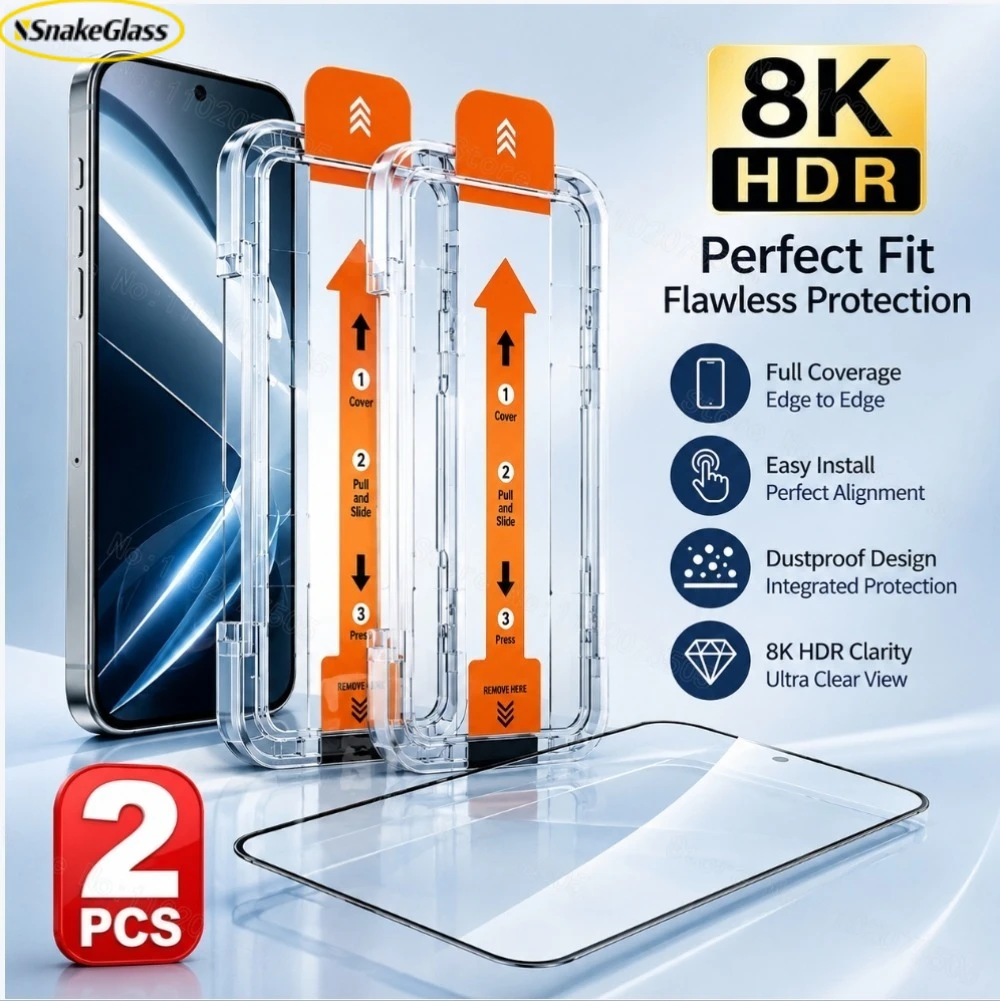 

2PCS Dust-Free Easy Install Screen Protector for Samsung Galaxy S26 Ultra/S25 FE/S24/S23/A56/A36/A26/A17/A16/A07/A55, HD Glass